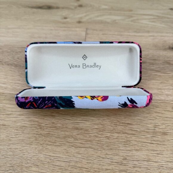 Vera Bradley Hard Clam Shell Eyeglass Sunglass Case Multicolor Floral Pretty EUC - Picture 2 of 12